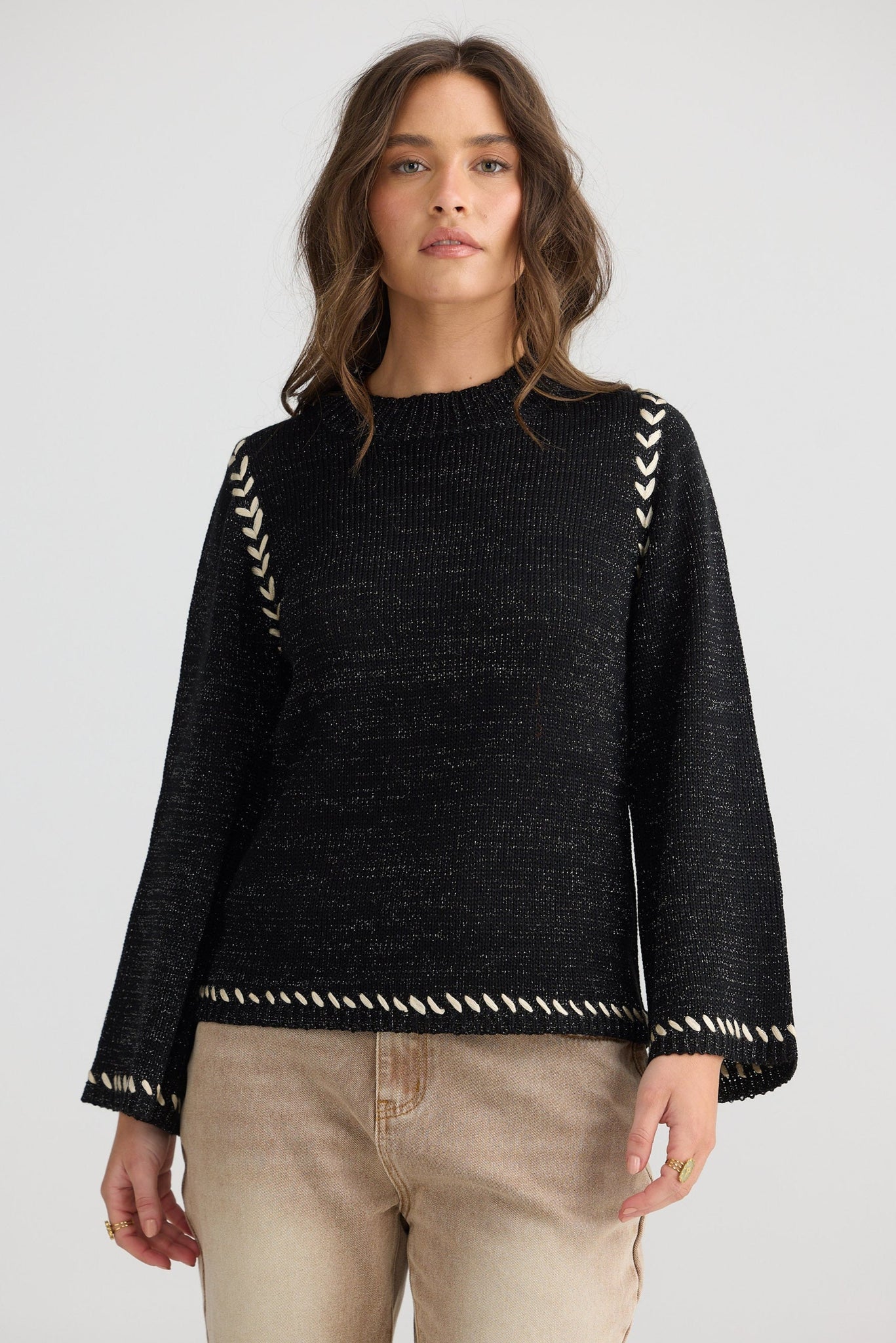 Daintree Knit - Black Metallic