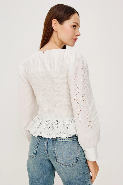 Tabi Top - White Embroidery