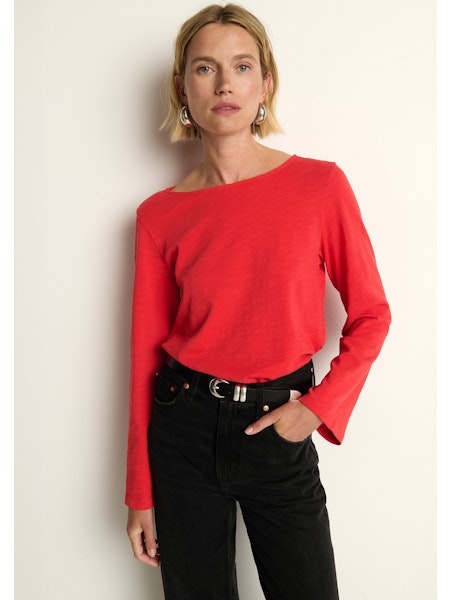 Tavin Tie Back Top - Poinsettia