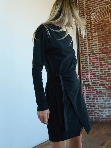 Taylor Wrap Dress - Jet Black
