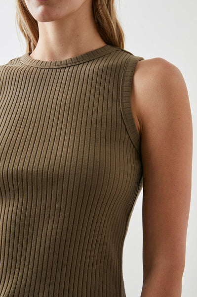 Racer Tank Top - Olive