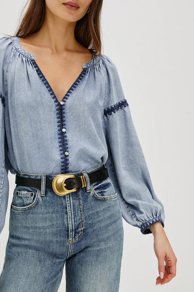 Toshi Blouson Sleeve Shirt - Medium Cloud