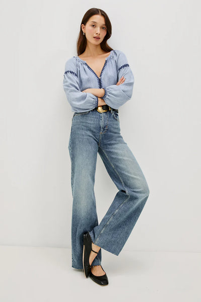 Toshi Blouson Sleeve Shirt - Medium Cloud