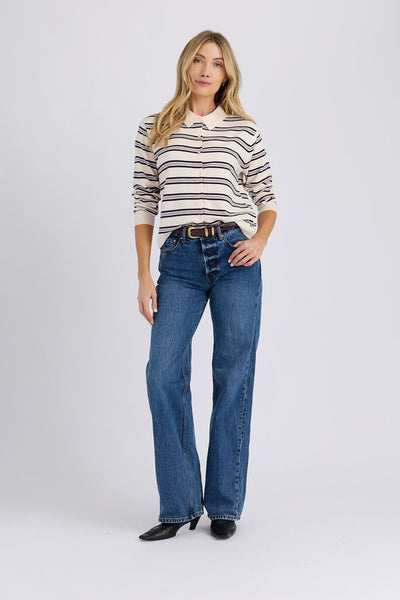 Millie Polo Cardigan - Cream