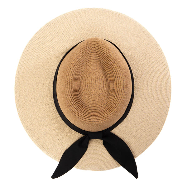Paola Two Tone Fedora - Natural