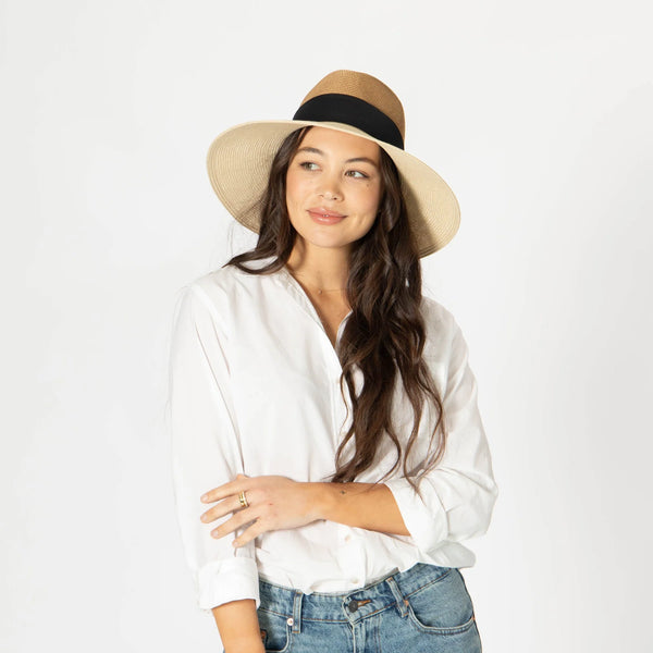 Paola Two Tone Fedora - Natural