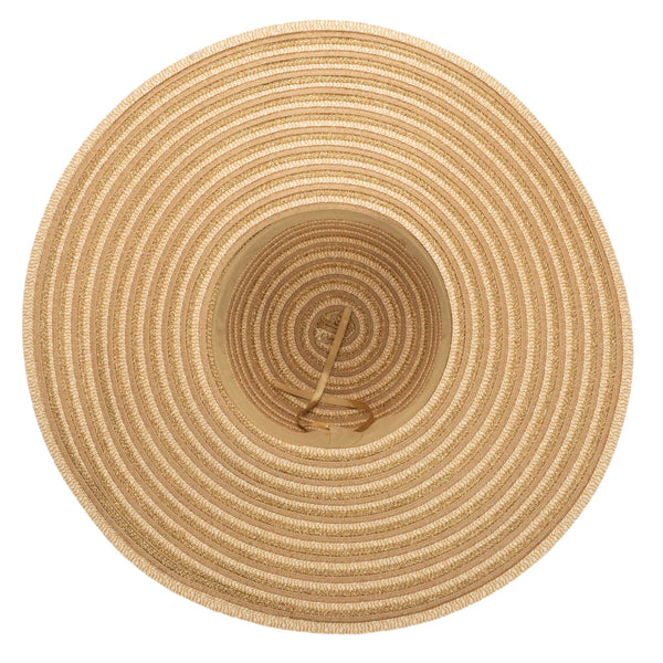Gold Lurex Floppy Hat - Natural/Gold