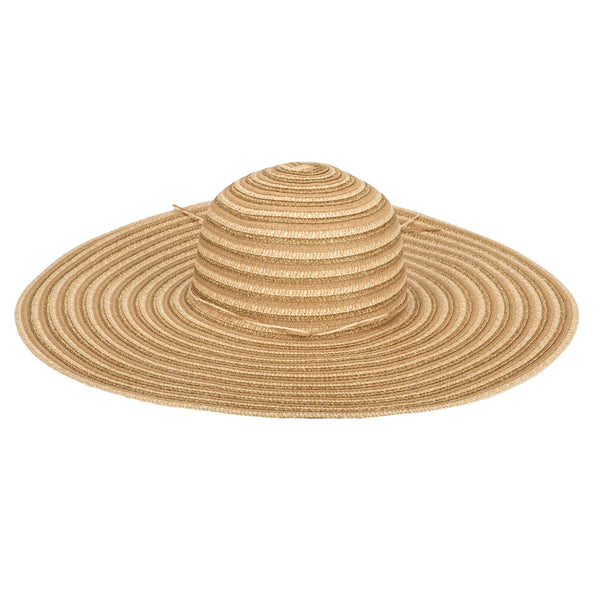 Gold Lurex Floppy Hat - Natural/Gold