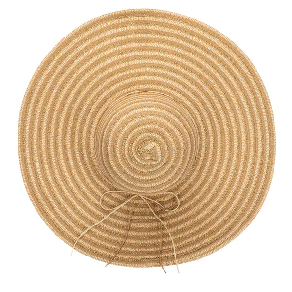 Gold Lurex Floppy Hat - Natural/Gold