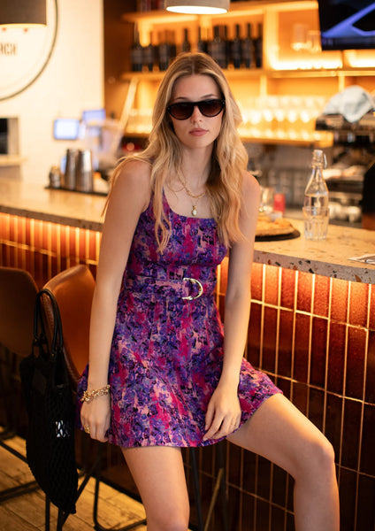 Eden Denim Print Mini Dress - Primavera