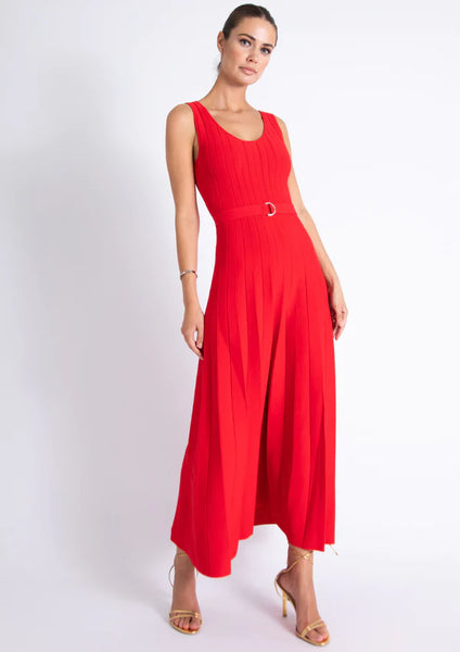 Ingrid Knit Midi Dress - Ruby