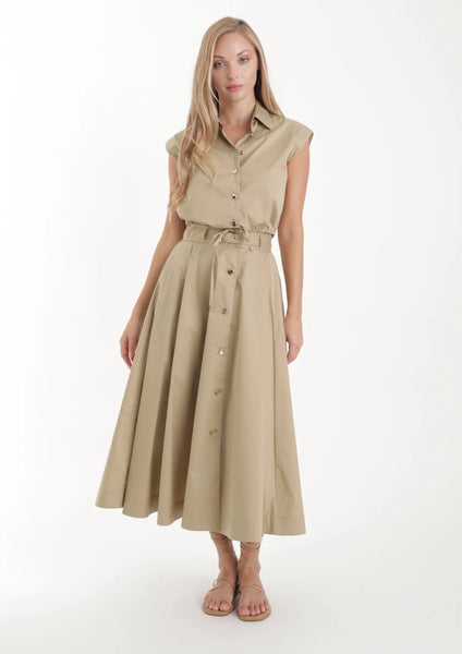Noma Midi Skirt - Khaki