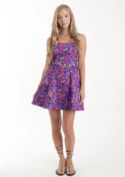 Eden Denim Print Mini Dress - Primavera