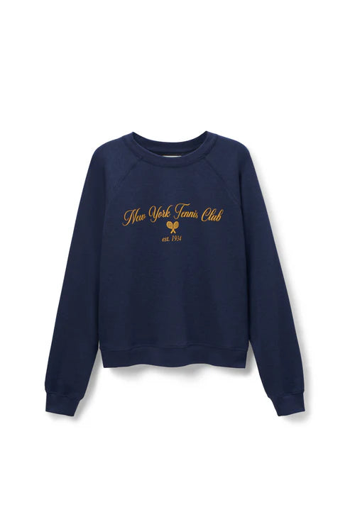 NY Tennis Club Raglan Crew - Navy