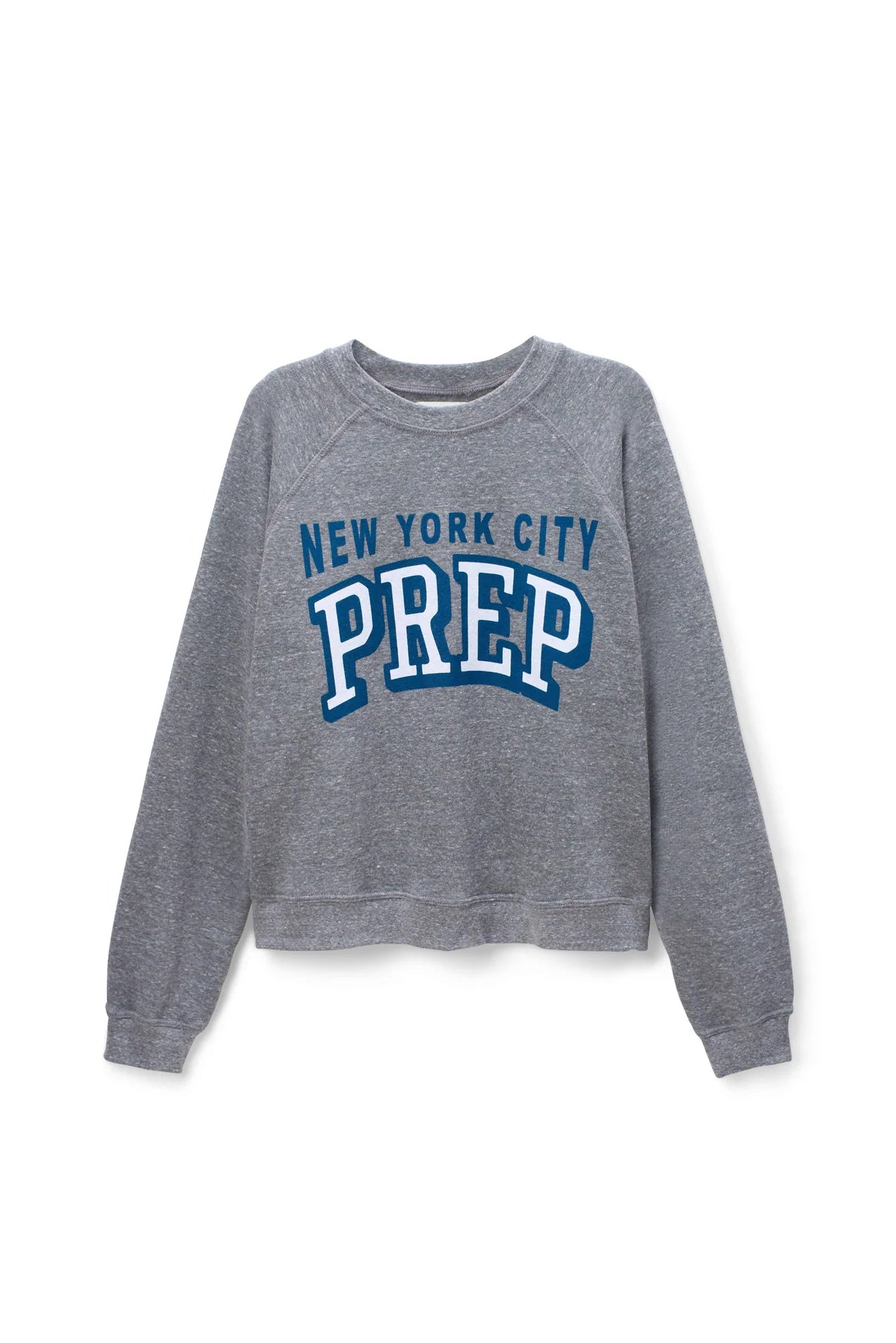 NYC Prep Raglan Crew - Heather Grey