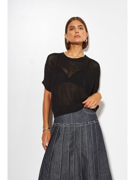Emersyn Knit Top - Caviar