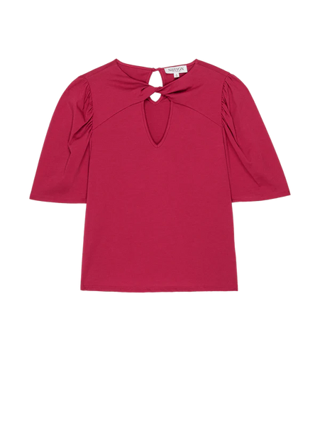 Vivienne Front Twist Top - Raspberry Jam