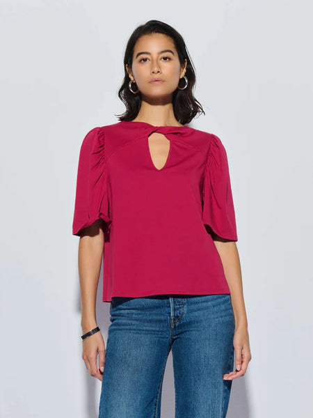 Vivienne Front Twist Top - Raspberry Jam