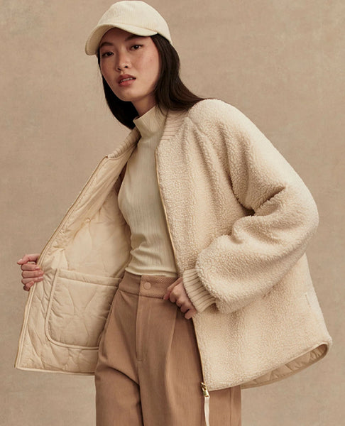 Serina Reversible Quilt Jacket - Sandshell