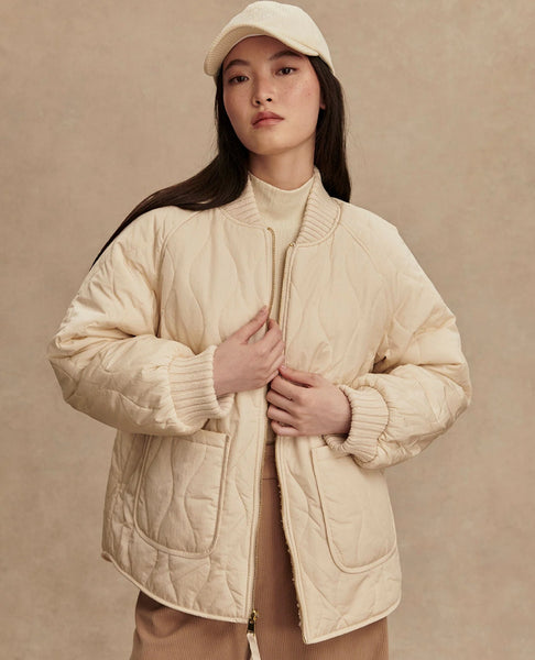 Serina Reversible Quilt Jacket - Sandshell