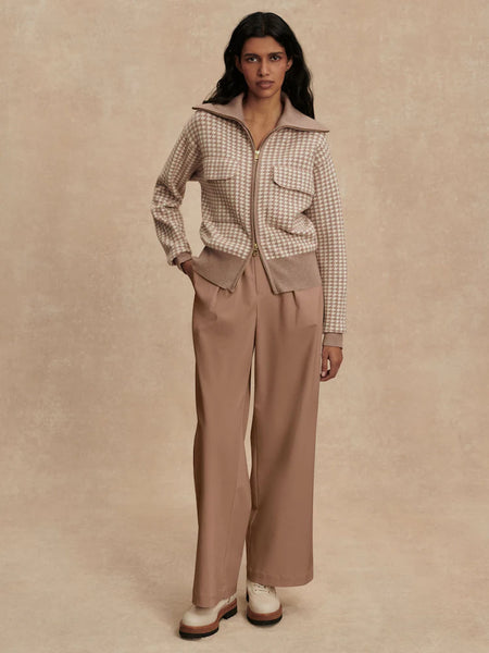 Ablett Jacquard Knit Jacket - Taupe