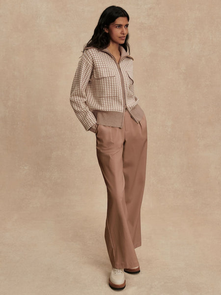 Ablett Jacquard Knit Jacket - Taupe