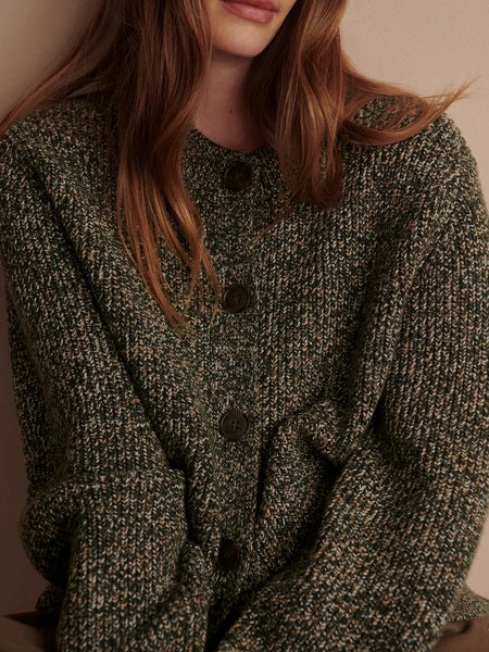 Patricia Knit Cardigan - Ponderosa Pine Fleck