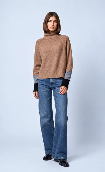 Pippa Turtleneck Sweater - Coarse Granite