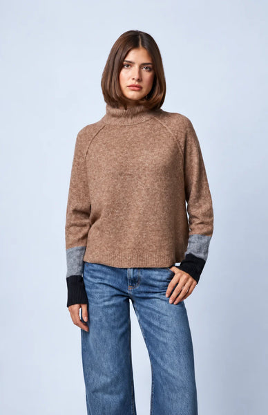 Pippa Turtleneck Sweater - Coarse Granite