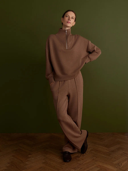 The Wide Leg Pant 30" - Golden Bronze Marl
