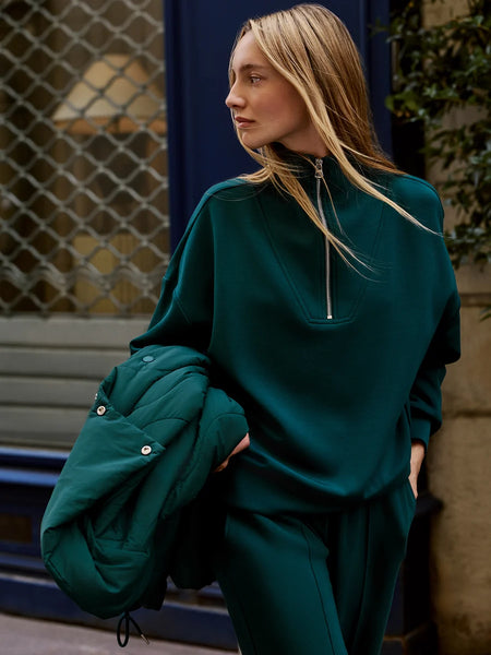 Hawley Half Zip Sweat - Ponderosa Pine