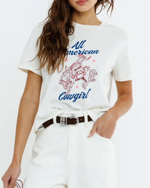 Everyday Tee - All American Cowgirl - Off White