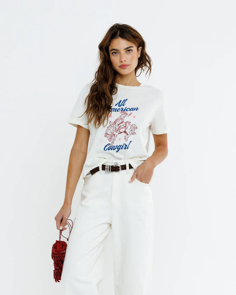 Everyday Tee - All American Cowgirl - Off White