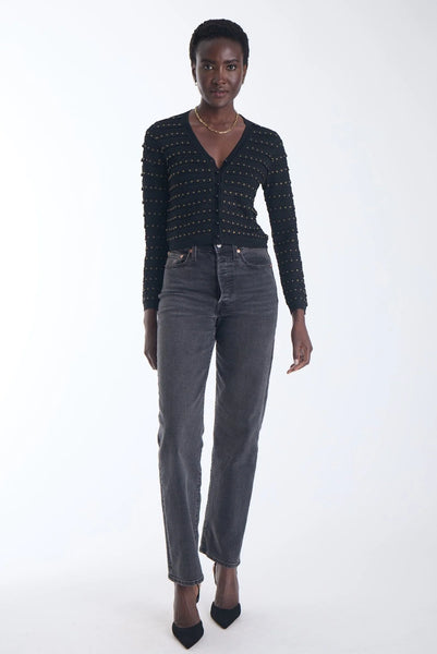 Anna Studded Cardigan - Black