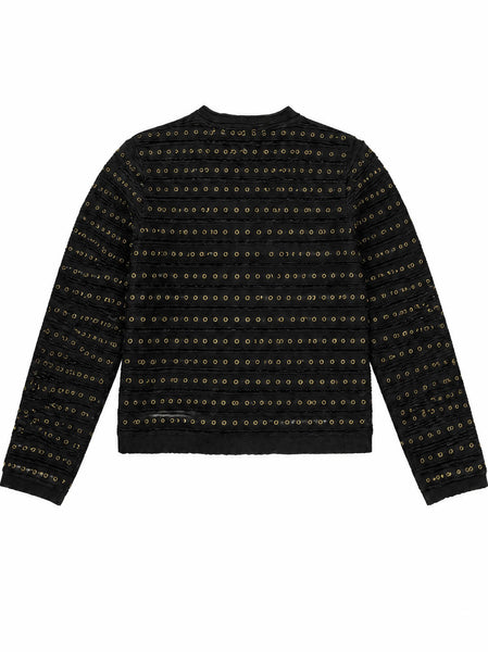 Anna Studded Cardigan - Black