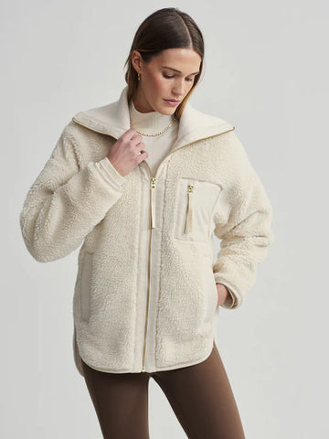 Myla Zip Through Jacket - Sandshell