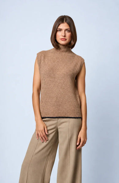 Ingrid Sleeveless Sweater - Cappuccino