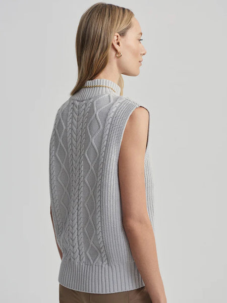 Joilette Roll Neck Vest - Harbour Mist