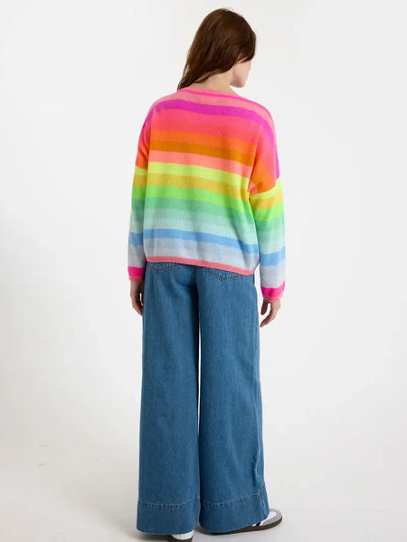 Stripe Up Crewneck - Rainbow Stripes
