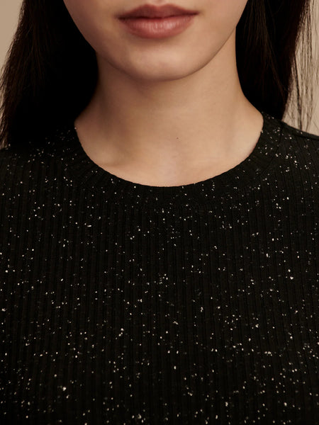 Katrina Fitted Tee - Black/Egret