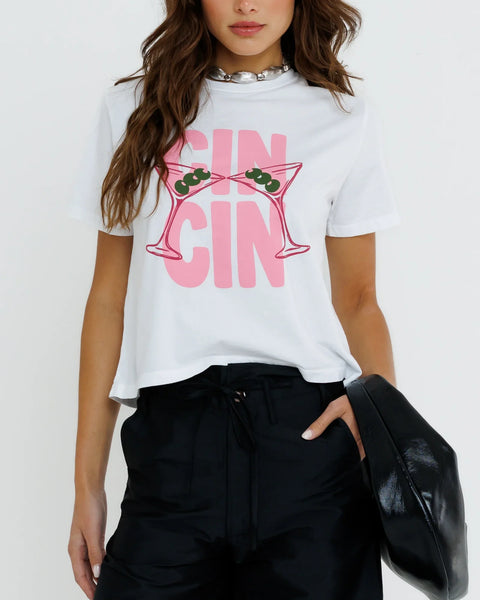 Everyday Tee - Cin Cin - White
