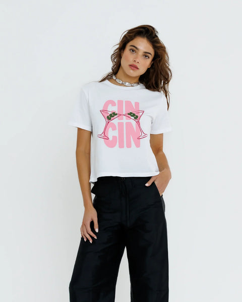 Everyday Tee - Cin Cin - White