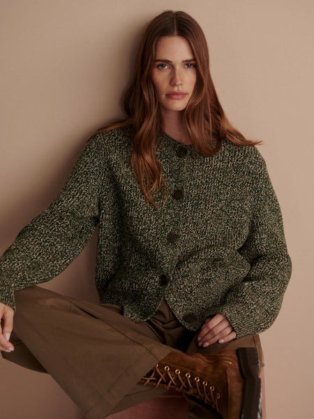 Patricia Knit Cardigan - Ponderosa Pine Fleck