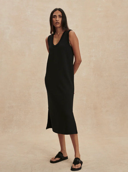Kyler Tank Midi Dress - Black