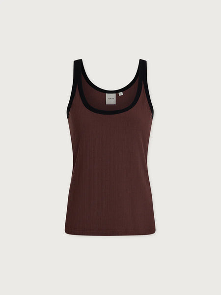 Ayda Fitted Tank - Brown Stone
