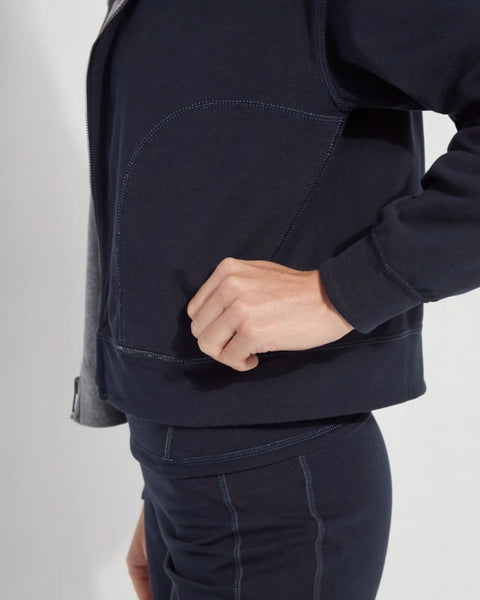 Jovie Reversible Hoodie - True Navy/Grey Melange