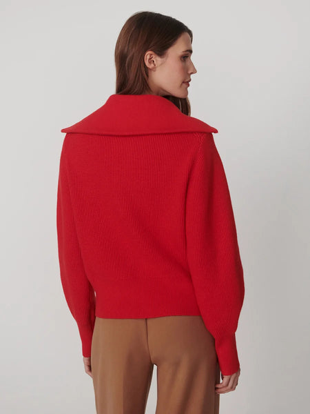 Enrico Knit Jacket - Washed Red