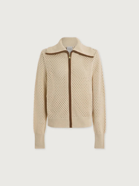 Paula Zip Through Knit Jacket - Birch