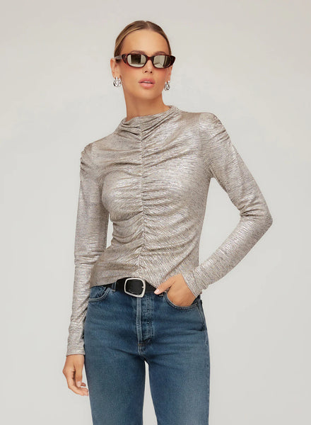 Selena Ruched Top - Gold Dust