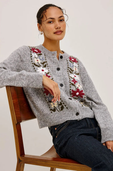 Millie Cardigan - Grey Flora